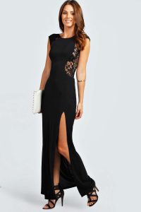 Black Maxi Dress with Slit