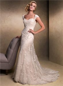 Champagne Lace Wedding Dress