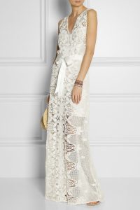 Lace Maxi Dress White