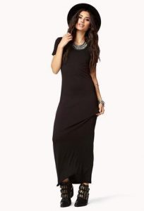 Long Black Maxi Dress with Sleeves