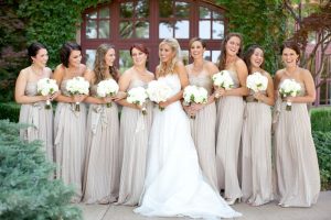 Long Champagne Bridesmaid Dresses