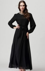 Long Sleeve Black Maxi Dress