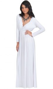 Long Sleeve White Maxi Dress