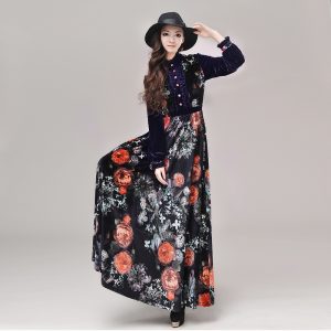 Maxi Dress with Long Sleeves