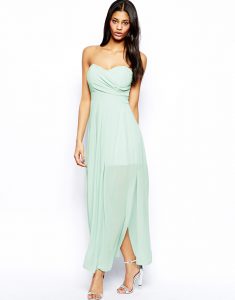 Pleated Chiffon Maxi Dress