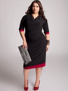 Plus Size Black Dress with Sleeves