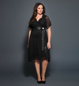 Plus Size Lace Dress with Sleeves