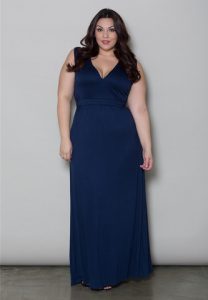 Plus Size Navy Maxi Dress