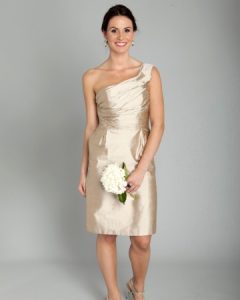 Short Champagne Bridesmaid Dresses