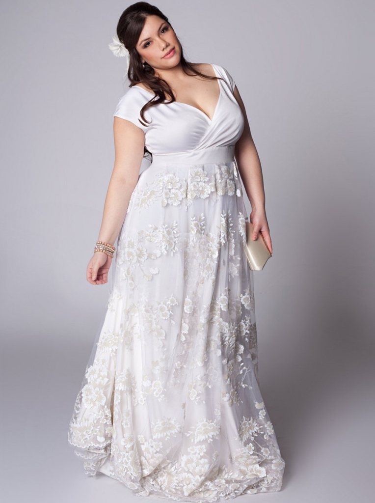  Plus  Size  Wedding  Dresses  with Sleeves  DressedUpGirl com