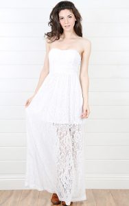 White Maxi Lace Dress