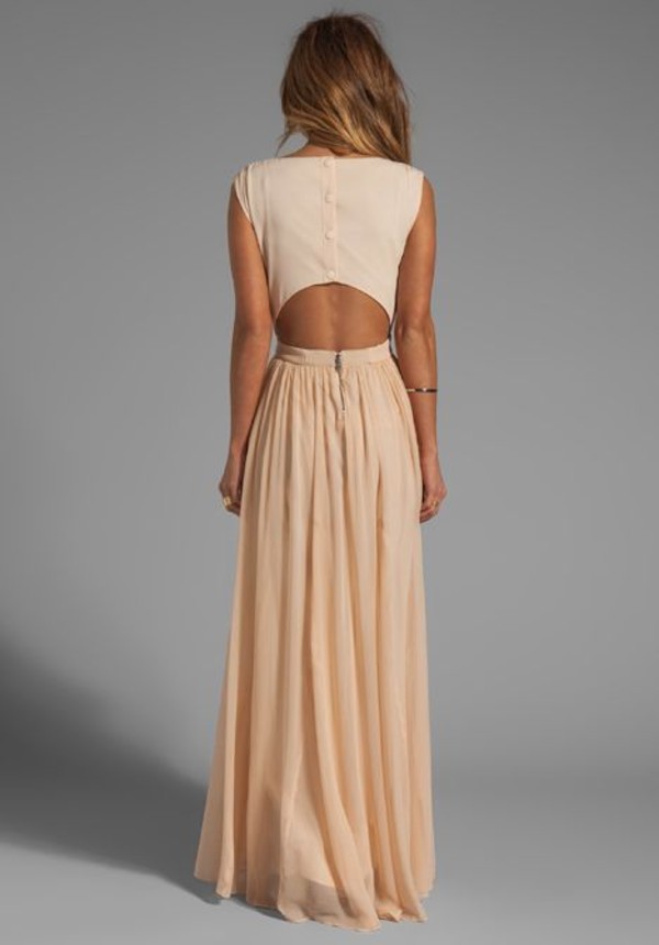 flowy backless maxi dress