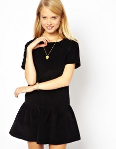 Black Drop Waist Dress