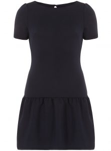 Black Drop Waist Dress with Sleeve