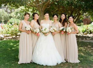 Champagne Bridesmaid Dresses Long