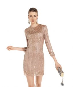 Champagne Colored Cocktail Dress