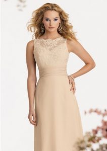 Champagne Lace Bridesmaid Dress