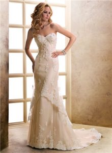 Champagne Lace Wedding Dresses