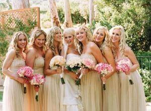 Champagne Long Bridesmaid Dresses