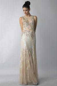 Champagne Sequin Long Dress