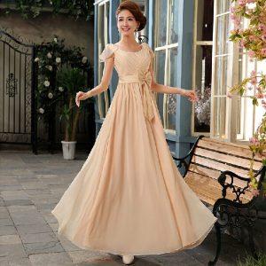 Chiffon Champagne Bridesmaid Dresses