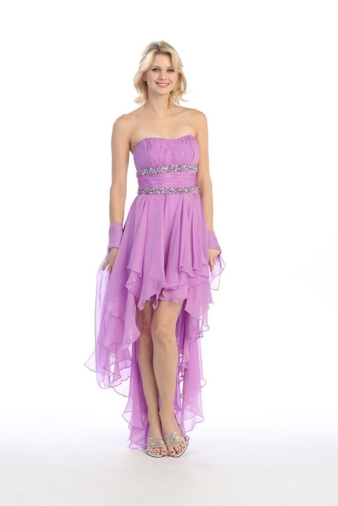 chiffon high low
