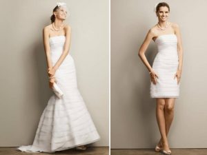 Convertible Wedding Dress Long to Short