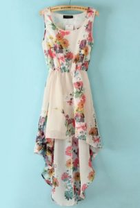 Floral High Low Dress Pictures