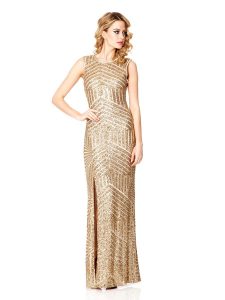 Gold Sequin Maxi Dress