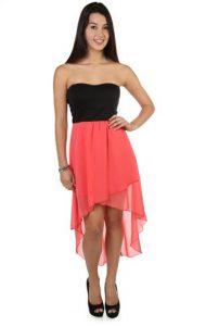 High Low Strapless Dress