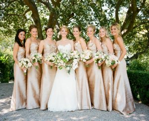 Long Champagne Bridesmaid Dresses