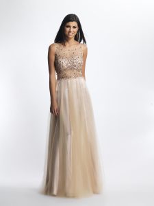 Long Champagne Dress