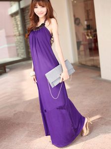 Long Purple Maxi Dress