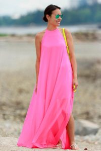 Neon Pink Maxi Dress