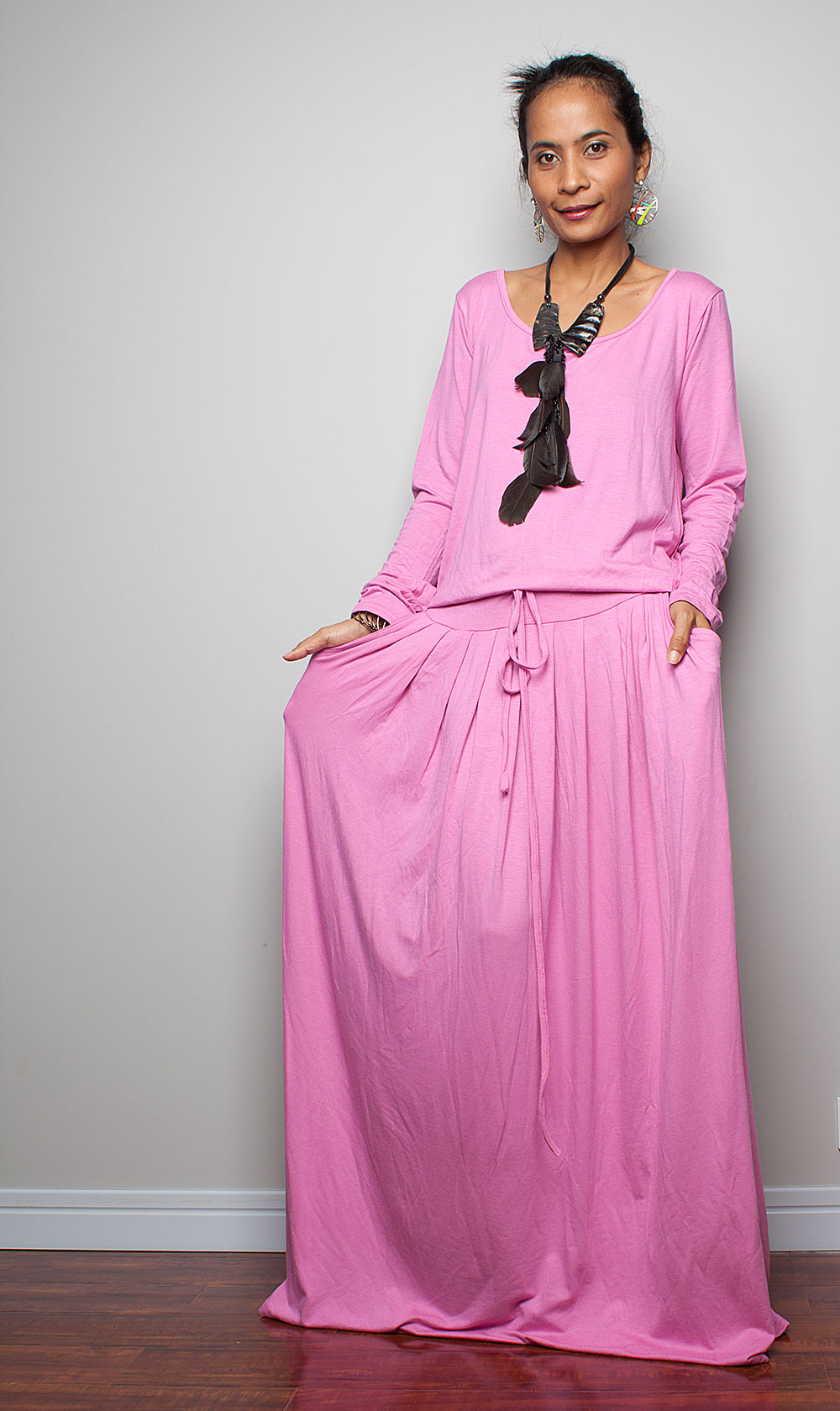 Pink Maxi Dress | DressedUpGirl.com