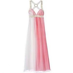 Pink and White Maxi Dress