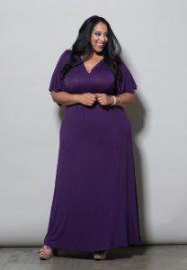 Plus Size Purple Maxi Dress