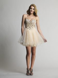 Short Champagne Prom Dresses