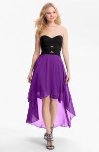 Strapless High Low Prom Dress