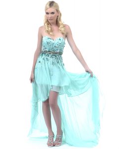 Teal High Low Dress Pictures