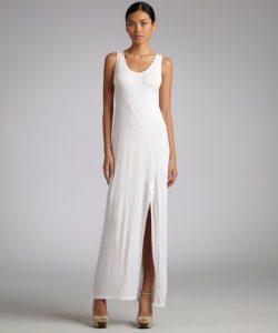 White Jersey Maxi Dress