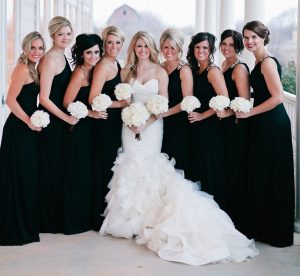 Black Bridesmaid Dresses Long