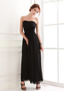 Black Chiffon Bridesmaid Dress