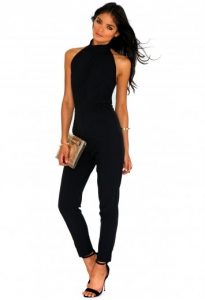 Black Halter Neck Jumpsuit