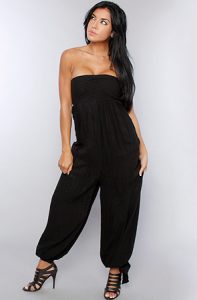 Black Jumpsuit Strapless