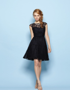 Black Lace Bridesmaid Dress