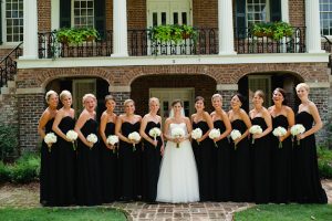 Black Strapless Bridesmaid Dress