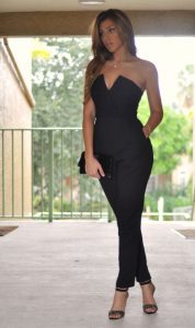 Black Strapless Jumpsuit Outfit