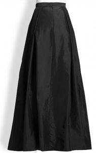 Black Taffeta long Skirt