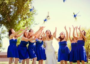 Blue Bridesmaids Dresses